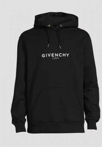 Givenchy - Fordított logós kapucnis pulóver - Férfi - XS, Fekete